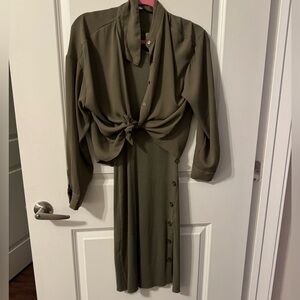 MILITARY GREEN DRESS COVER UP - DRESS SEPARATE  BUT WILLING TO COMBINE